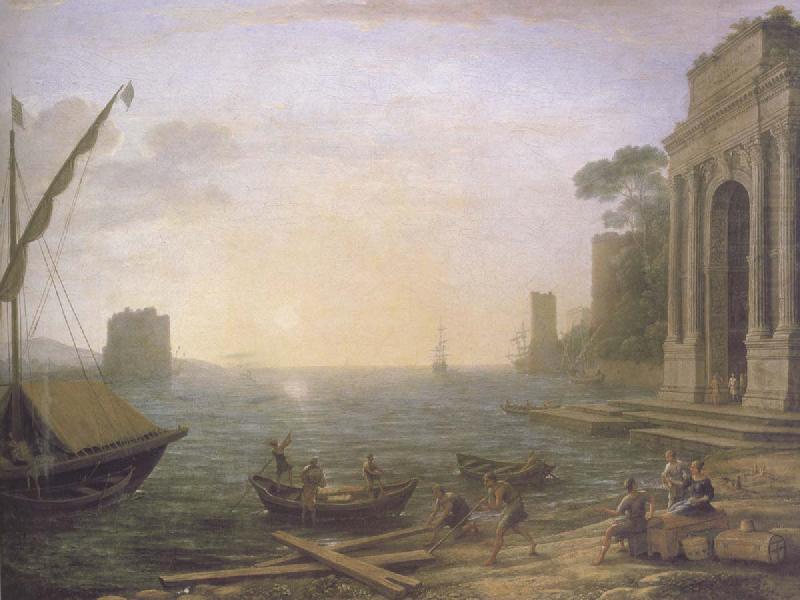 Claude Lorrain Seaport at Sunrise china oil painting image